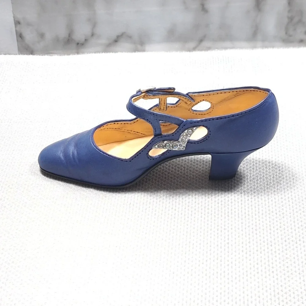 Just the Right Shoe By Raine Starry Night Mini‎ Ceramic Blue Shoes Figurine